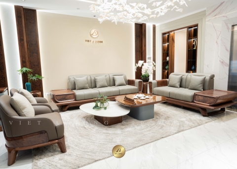 Sofa gỗ óc chó VISION SF - 01